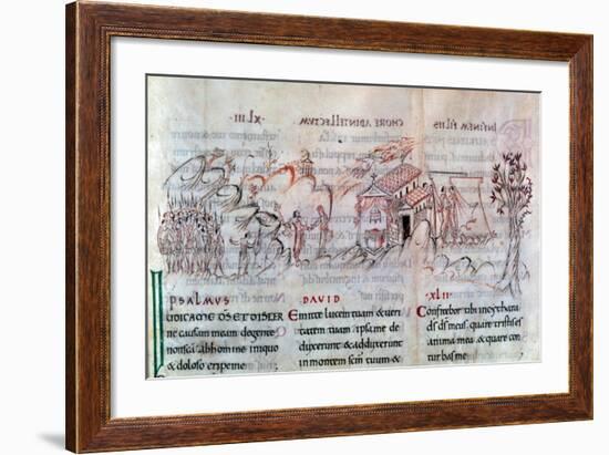 Page from a Psalter, First Half of 11th Century-null-Framed Giclee Print