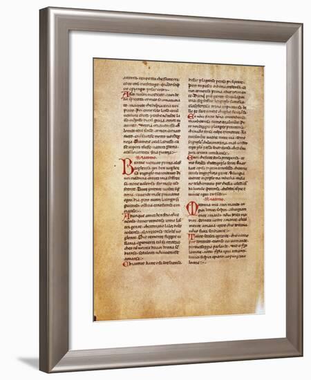 Page from Canzoniere-Jacopo Da Lentini-Framed Giclee Print