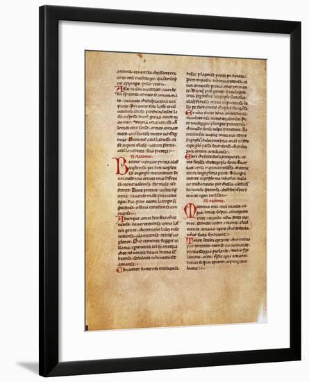 Page from Canzoniere-Jacopo Da Lentini-Framed Giclee Print
