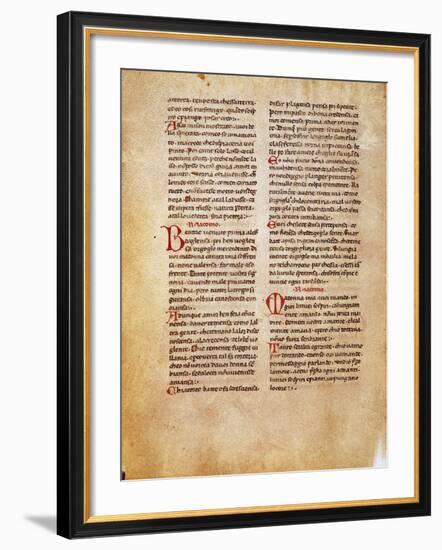 Page from Canzoniere-Jacopo Da Lentini-Framed Giclee Print