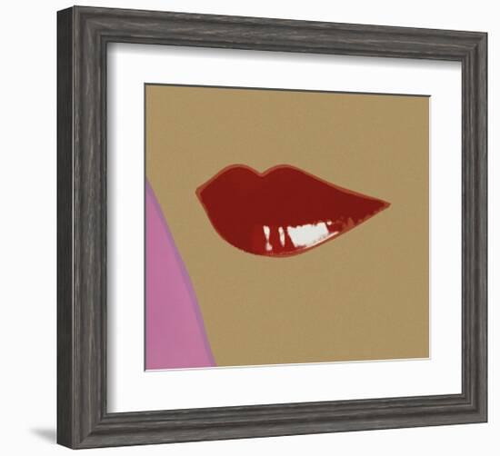 Page from Lips Book, c.1975-Andy Warhol-Framed Giclee Print