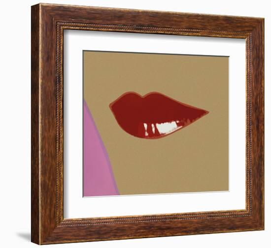 Page from Lips Book, c.1975-Andy Warhol-Framed Giclee Print