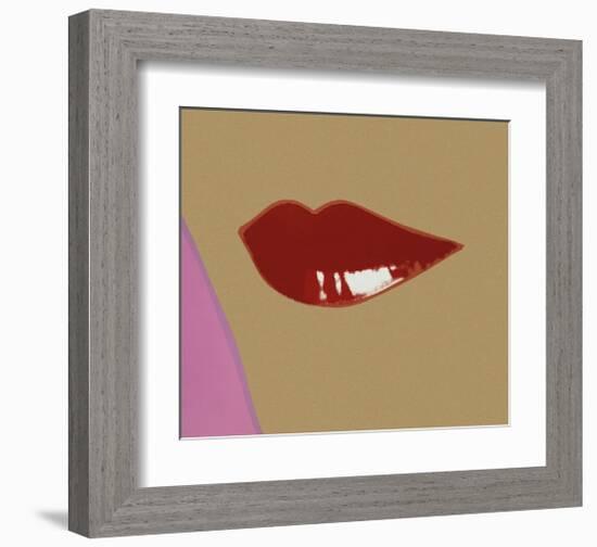 Page from Lips Book, c.1975-Andy Warhol-Framed Giclee Print