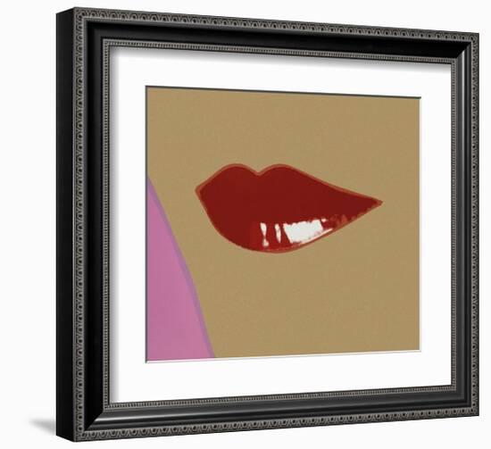 Page from Lips Book, c.1975-Andy Warhol-Framed Giclee Print