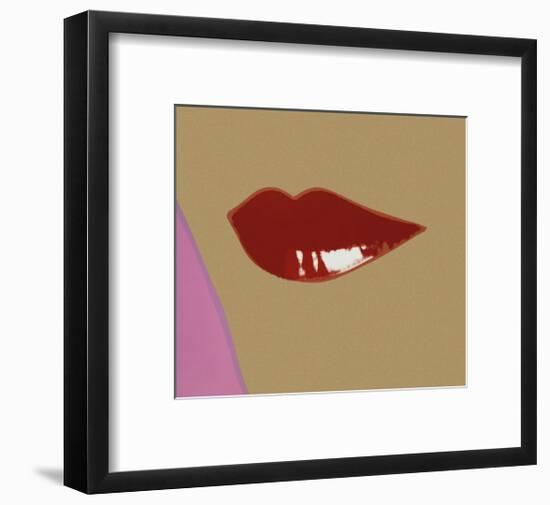 Page from Lips Book, c.1975-Andy Warhol-Framed Giclee Print