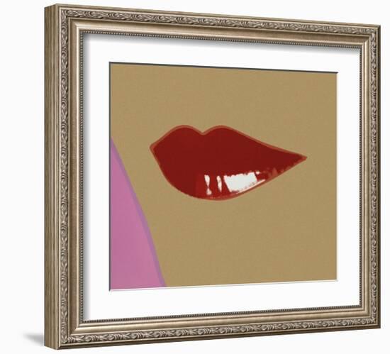 Page from Lips Book, c.1975-Andy Warhol-Framed Giclee Print