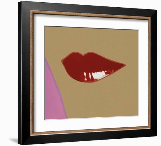 Page from Lips Book, c.1975-Andy Warhol-Framed Giclee Print