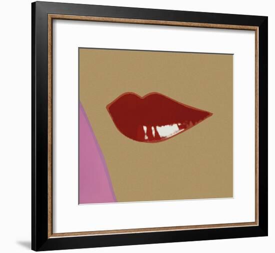 Page from Lips Book, c.1975-Andy Warhol-Framed Giclee Print