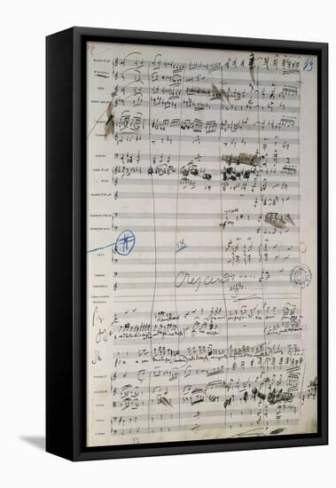 Page from Original Score of Madame Butterfly, Opera by Giacomo Puccini-null-Framed Premier Image Canvas