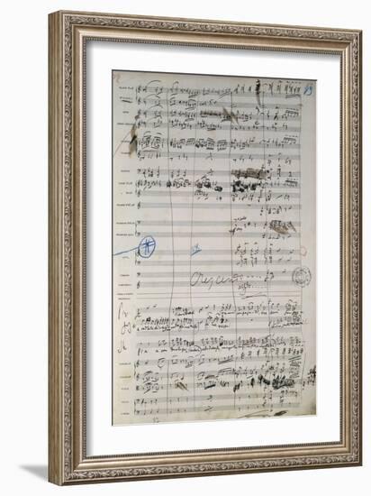 Page from Original Score of Madame Butterfly, Opera by Giacomo Puccini-null-Framed Giclee Print