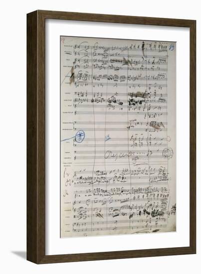 Page from Original Score of Madame Butterfly, Opera by Giacomo Puccini-null-Framed Giclee Print