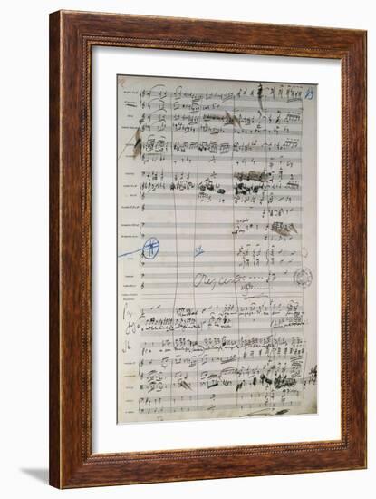 Page from Original Score of Madame Butterfly, Opera by Giacomo Puccini-null-Framed Giclee Print