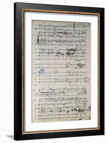 Page from Original Score of Madame Butterfly, Opera by Giacomo Puccini-null-Framed Giclee Print