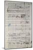 Page from Original Score of Madame Butterfly, Opera by Giacomo Puccini-null-Mounted Giclee Print