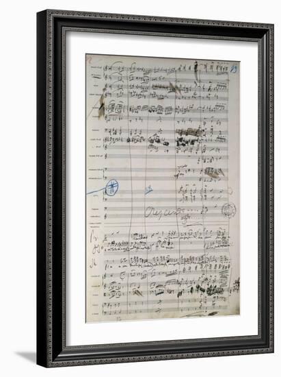 Page from Original Score of Madame Butterfly, Opera by Giacomo Puccini-null-Framed Giclee Print