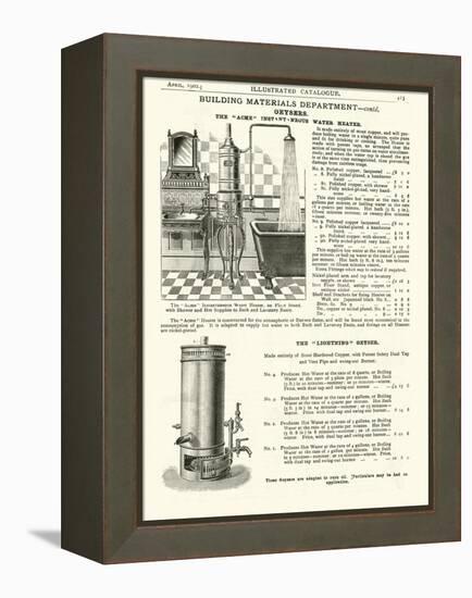 Page from the Army and Navy Catalogue, April 1902-null-Framed Premier Image Canvas