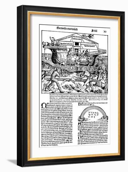 Page from the Book the Nuremberg Chronicle, 1493-Michael Wolgemut-Framed Giclee Print