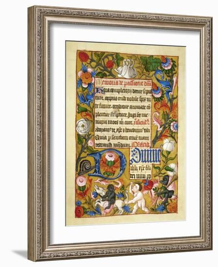 Page from the Bute Book of Hours-null-Framed Giclee Print