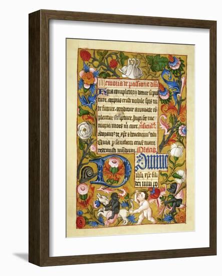 Page from the Bute Book of Hours-null-Framed Giclee Print