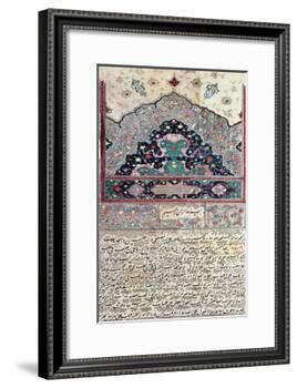 Page from the Canon of Medicine by Avicenna 1632-null-Framed Giclee Print