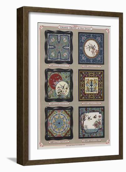 Page from the Catalogue of the Grand Depot De Porcelaines, Faiences Et Verreries-null-Framed Giclee Print