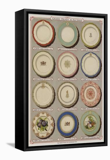 Page from the Catalogue of the Grand Depot De Porcelaines, Faiences Et Verreries-null-Framed Premier Image Canvas