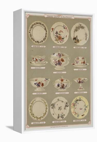 Page from the Catalogue of the Grand Depot De Porcelaines, Faiences Et Verreries-null-Framed Premier Image Canvas