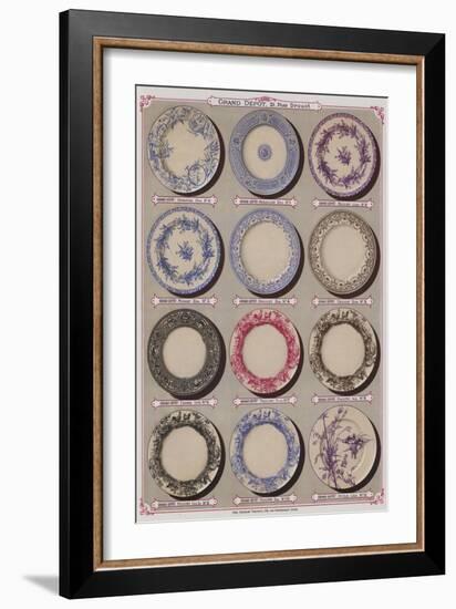 Page from the Catalogue of the Grand Depot De Porcelaines, Faiences Et Verreries-null-Framed Giclee Print