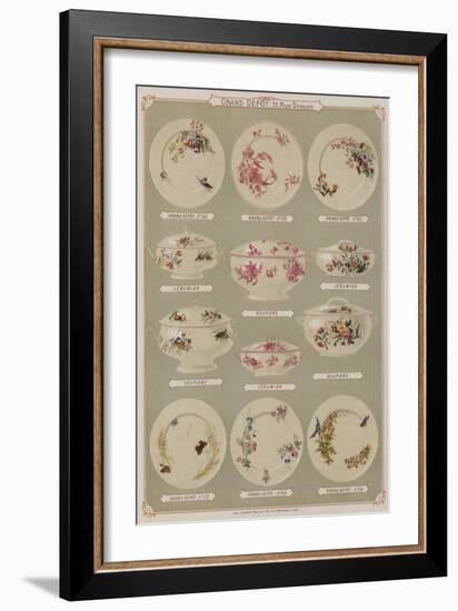 Page from the Catalogue of the Grand Depot De Porcelaines, Faiences Et Verreries-null-Framed Giclee Print