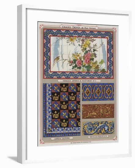 Page from the Catalogue of the Grand Depot De Porcelaines, Faiences Et Verreries-null-Framed Giclee Print