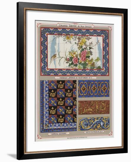 Page from the Catalogue of the Grand Depot De Porcelaines, Faiences Et Verreries-null-Framed Giclee Print