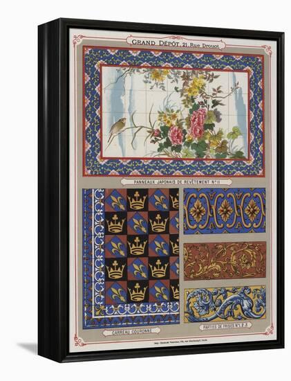 Page from the Catalogue of the Grand Depot De Porcelaines, Faiences Et Verreries-null-Framed Premier Image Canvas