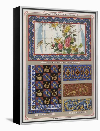 Page from the Catalogue of the Grand Depot De Porcelaines, Faiences Et Verreries-null-Framed Premier Image Canvas