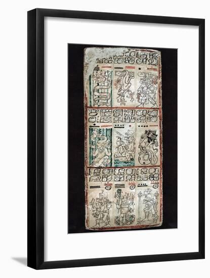 Page from the Dresden Codex, Maya manuscript. Artist: Unknown-Unknown-Framed Giclee Print