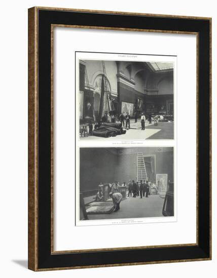 Page from the Figaro Illustré Showing the Hanging of the Salon Des Artistes Francais-null-Framed Giclee Print