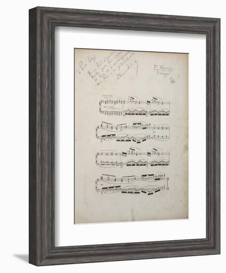 Page from the First Corrected Proof of 'La Damoiselle Elue', C.1887-88-Claude Debussy-Framed Giclee Print