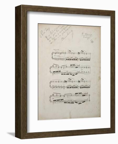 Page from the First Corrected Proof of 'La Damoiselle Elue', C.1887-88-Claude Debussy-Framed Giclee Print