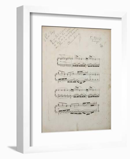 Page from the First Corrected Proof of 'La Damoiselle Elue', C.1887-88-Claude Debussy-Framed Giclee Print