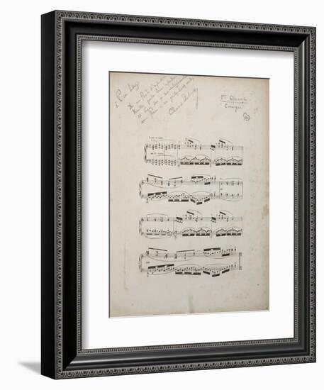 Page from the First Corrected Proof of 'La Damoiselle Elue', C.1887-88-Claude Debussy-Framed Giclee Print