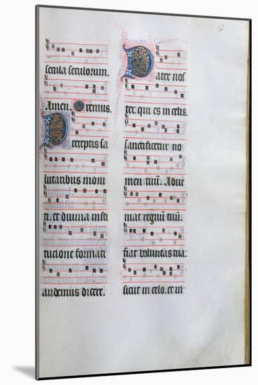 Page from the Missal De Paris, C.1475-Jean Fouquet-Mounted Giclee Print