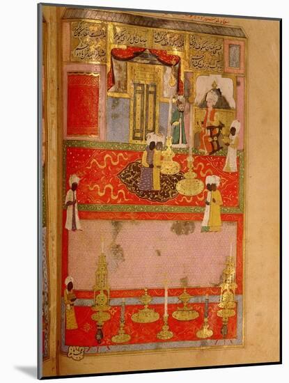 Page from the Sahansahname, a chronicle of Ottoman Sultans, written by Loqman-Werner Forman-Mounted Giclee Print