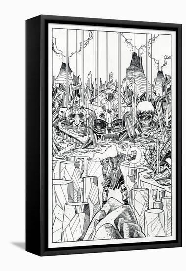 Page Inks-Walter Simonson-Framed Stretched Canvas