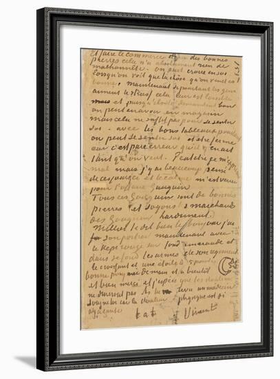 Page of a Letter from Vincent to His Brother Theo, Executed in Arles, 1888-Vincent van Gogh-Framed Giclee Print