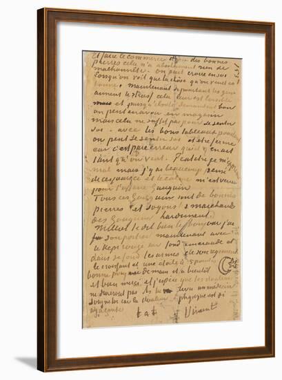 Page of a Letter from Vincent to His Brother Theo, Executed in Arles, 1888-Vincent van Gogh-Framed Giclee Print