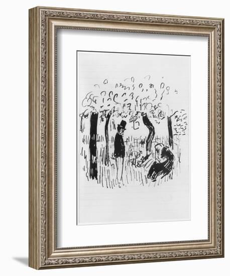 Page of a Sketchbook, 1890-1940-Edouard Vuillard-Framed Giclee Print