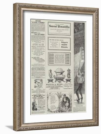 Page of Advertisements-Alfred Crowquill-Framed Giclee Print