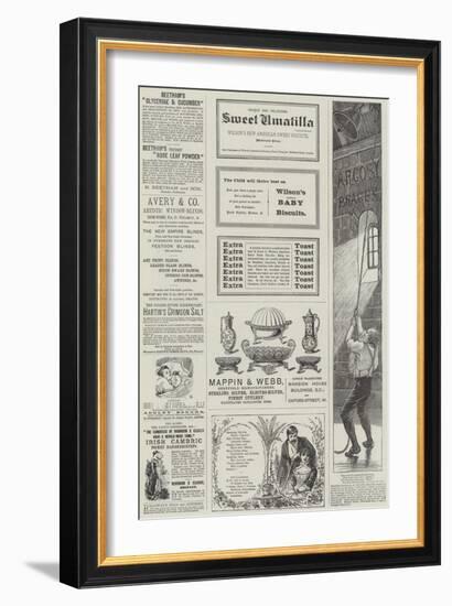 Page of Advertisements-Alfred Crowquill-Framed Giclee Print