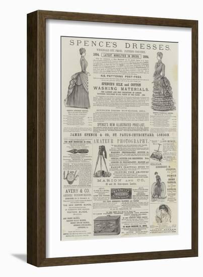 Page of Advertisements-Alfred Crowquill-Framed Giclee Print