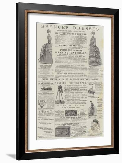 Page of Advertisements-Alfred Crowquill-Framed Giclee Print