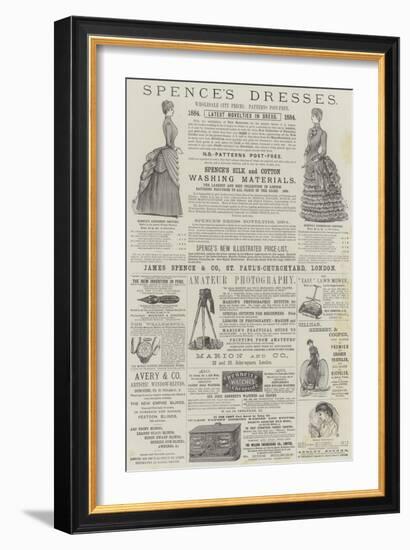 Page of Advertisements-Alfred Crowquill-Framed Giclee Print